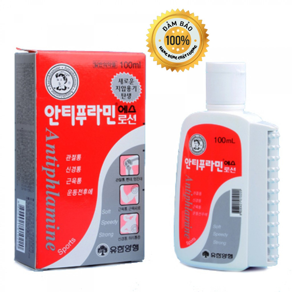 Chính hãng Dầu nóng xoa bóp Hàn Quốc Antiphlamine 100ml giảm đau, giảm