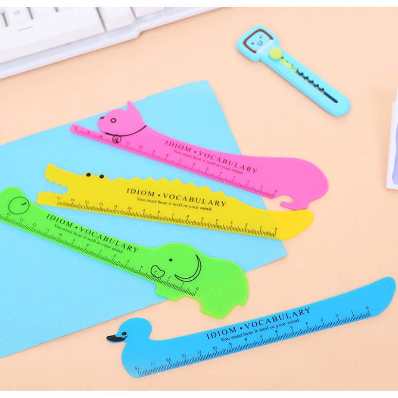Thước thước kẻ nhựa hoạt hình 15cm