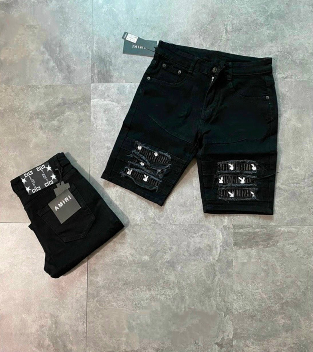 quần short jean nam MS261 rách cao cấp in logo có size lớn( big size),quần sọt bò nam đẹp mẫu 2021 vải jean dày dặn mềm trẻ trung form chuẩn kaystore 02/07