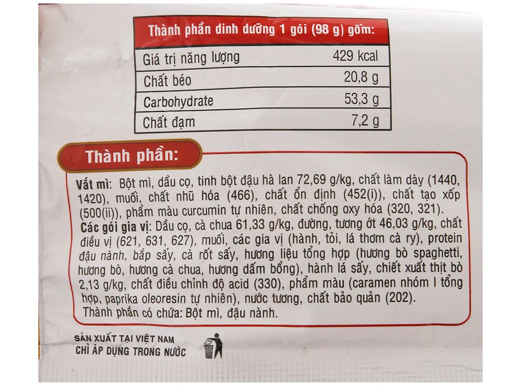 Mì trộn spaghetti Đệ Nhất 98g - Tạp hóa Bát Muội