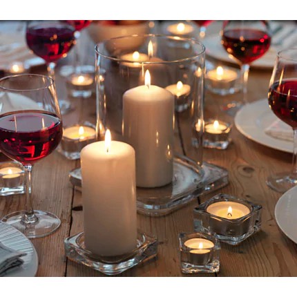 Bộ 5 Chân Nến Tealight Thuỷ Tinh