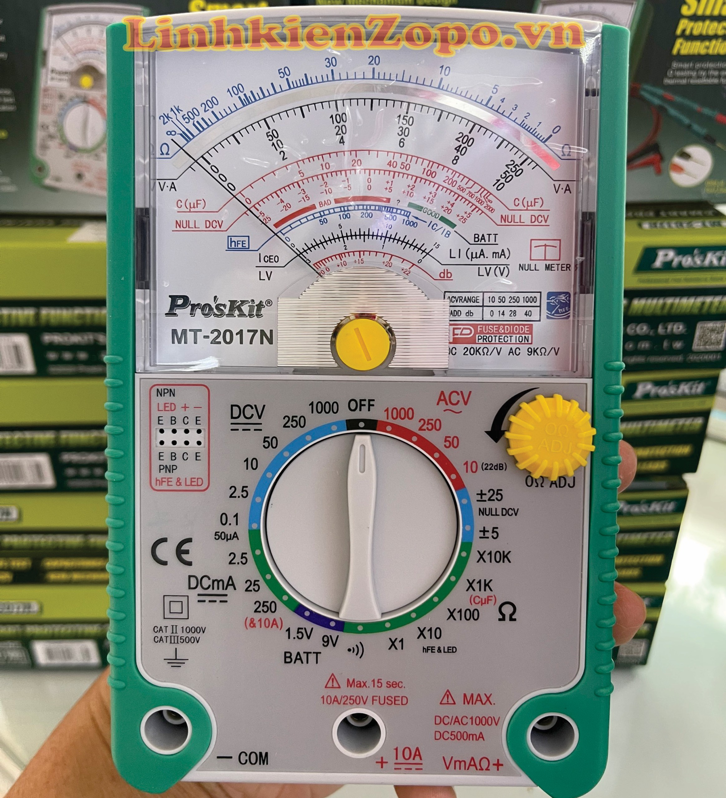 Đồng Hồ Đo Kim Pro’skit Chính Hãng MT-2017