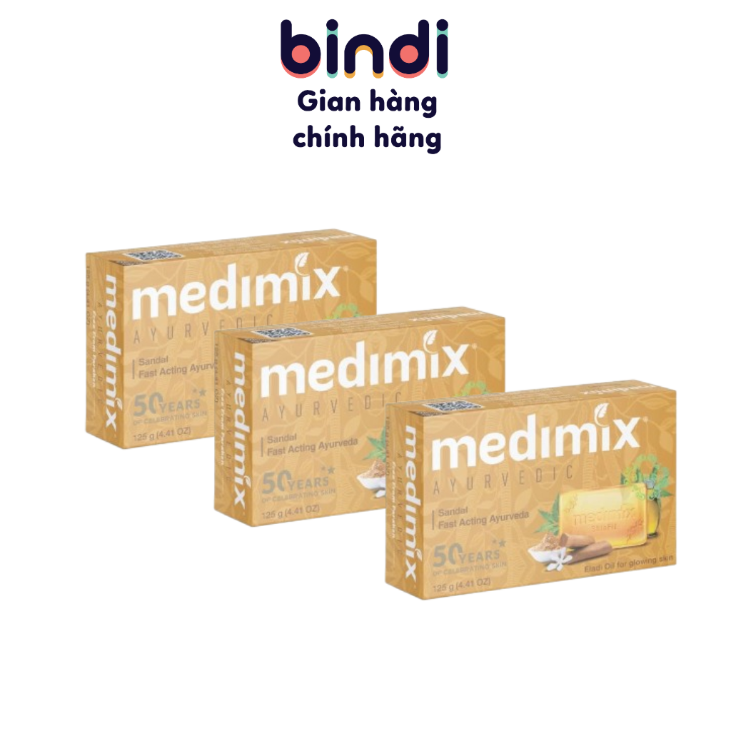 Set 3 Xà phòng Medimix Đàn Hương 125g