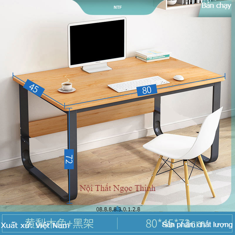 Bàn làm việc chân sắt chữ U khung sắt đen giá rẻ-NTF