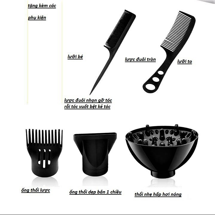 MÁY SẤY TÓC 2 CHIỀU ( TẶNG 5 PHỤ KIỆN ) CÔNG SUẤT MẠNH , MÁY SẤY TÓC , BỘ MÁY SẤY TÓC LOẠI ĐẸP