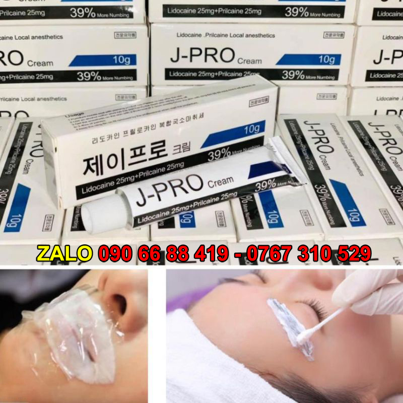 Set 2 tuýt - kem tê jpro phun xăm môi mày mí mắt 10g - tê j-pro hàn quốc chuyên phun xăm thẩm mỹ, tattoo - jpro cream 39.9%