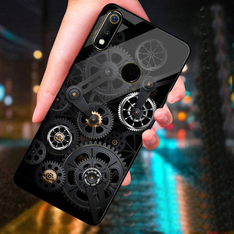 Ốp Lưng OPPO REALME 3, REALME 3 PRO Mặt Kính Cường Lực Cao Cấp Thiết Kế Riêng