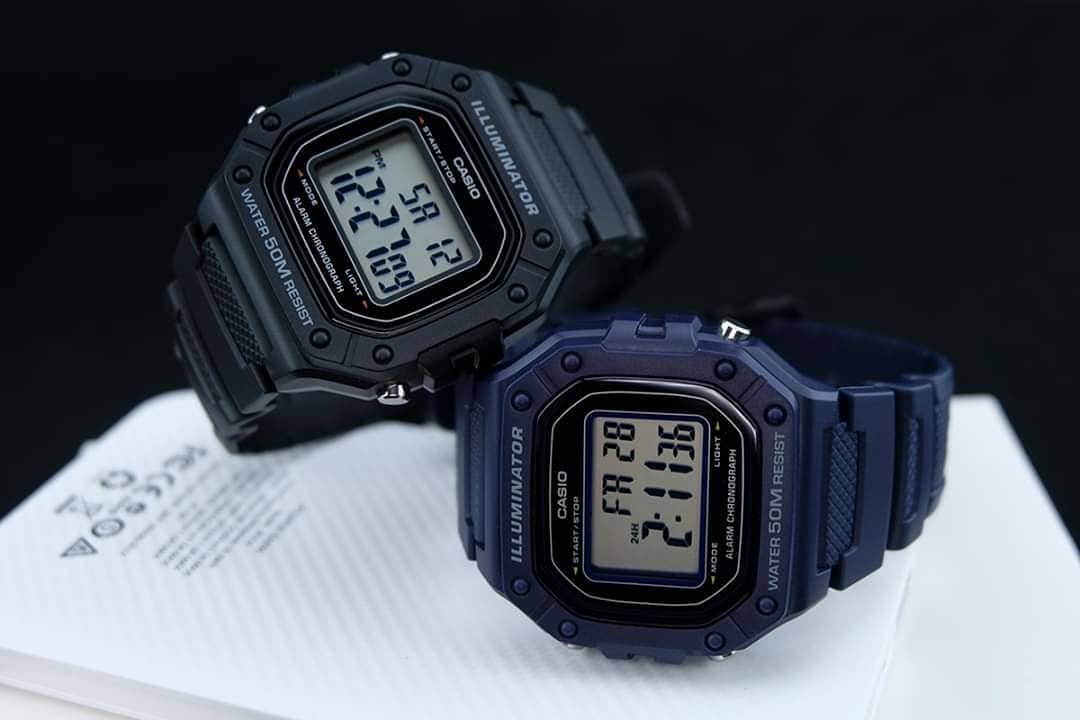 Đồng hồ Casio Nam W-218H-1A chính hãng giá rẻ - Bảo hành 1 năm - Pin trọn đời