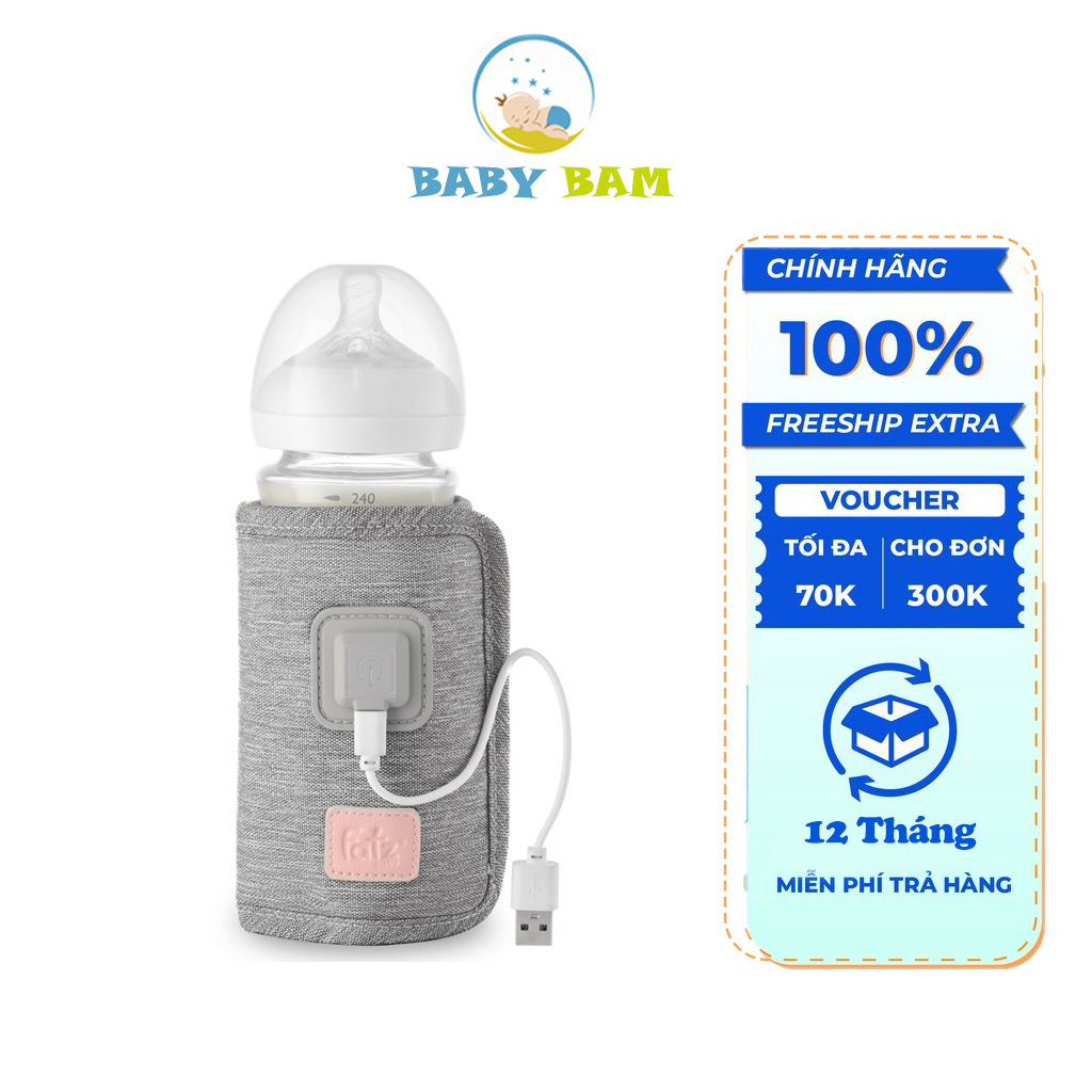 Túi ủ bình sữa thông minh FatzBaby di động giữ nhiệt bình sữa cho bé