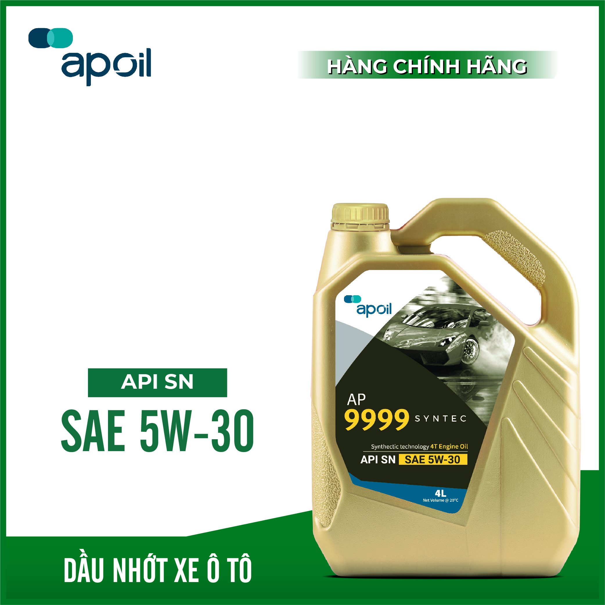 Dầu nhớt ô tô AP 9999 SYNTEC 5W30 - Công nghệ tổng hợp