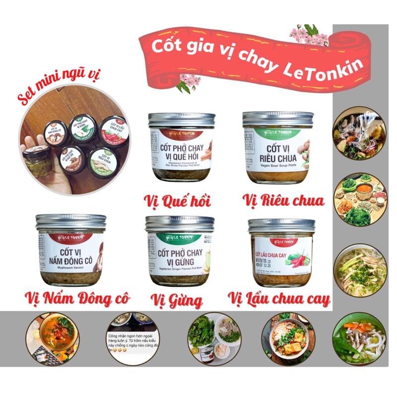 Cốt phở chay Letonkin vị Quế hồi (vị Bò) nấu bún phở cực nhanh.