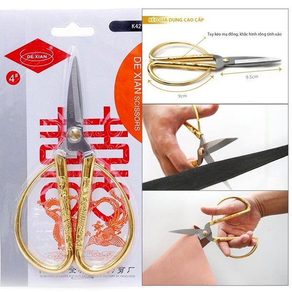 Kéo mạ vàng chạm khắc rồng phụng siêu bén ,siêu bền