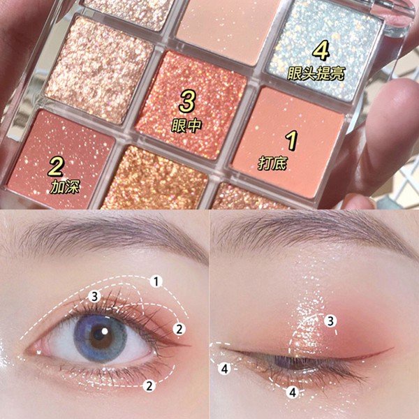 Bảng Phấn Mắt Dikalu Coco Venus 9 ô
