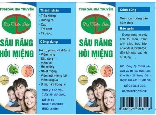 Tinh dầu thảo dược Răng miệng (hỗ trợ điều trị sâu răng hôi miệng) - Dạ Thảo Liên 20 ml