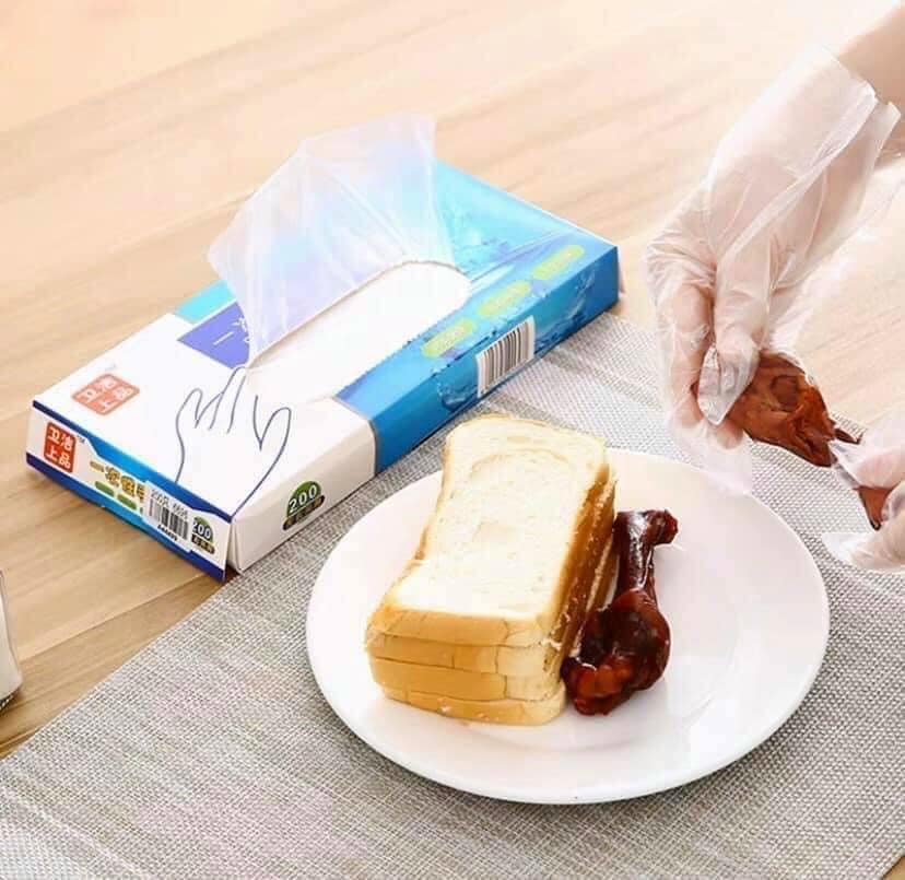Hộp Găng Tay Nilon Dùng 1 Lần(100 cái)