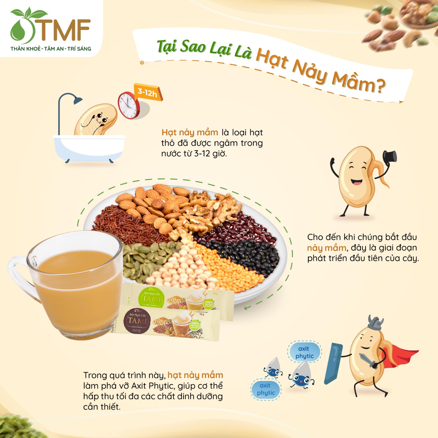 Bột Ngũ Cốc Tami (không đường)