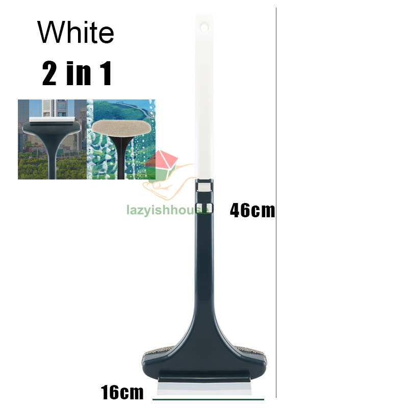 Dụng cụ lau kính hai mặt kính thiên văn Que lau cửa sổ Cây lau nhà gạt nước tay cầm dài phụ kiện nhà bếp