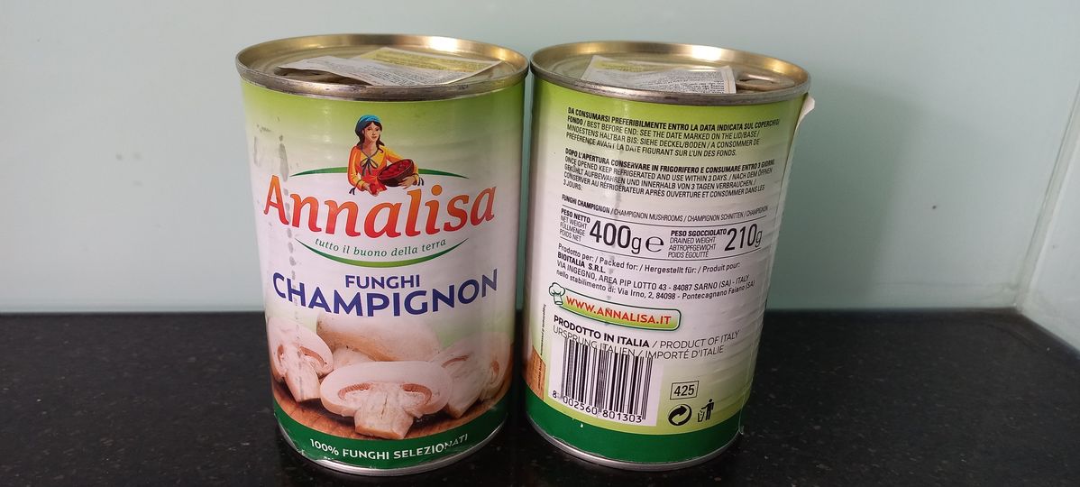 NẤM CHAMPIGNONS CẮT LÁT ANNALISA 400G