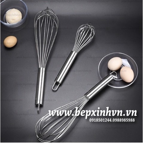 Phới lồng đánh trứng inox dày 12''