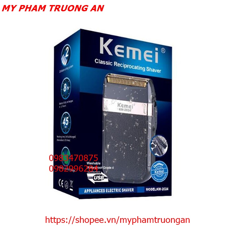 Kemei KM-2026 Rechargeable Cordless Razor For Men