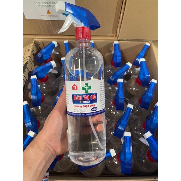 Dung dịch rửa tay Cồn Kháng khuẩn 70 Độ chai 1000Ml .