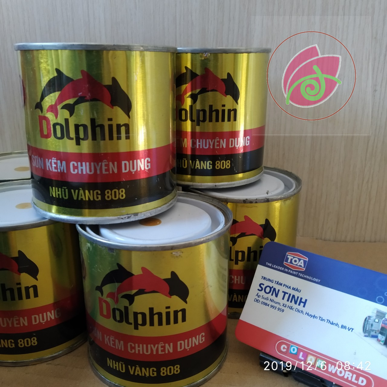 SƠN nhũ vàng 808 cao cấp DOLPHIN (1 lon 200g) sơn gỗ tường sắt thép tôn chậu kiểng