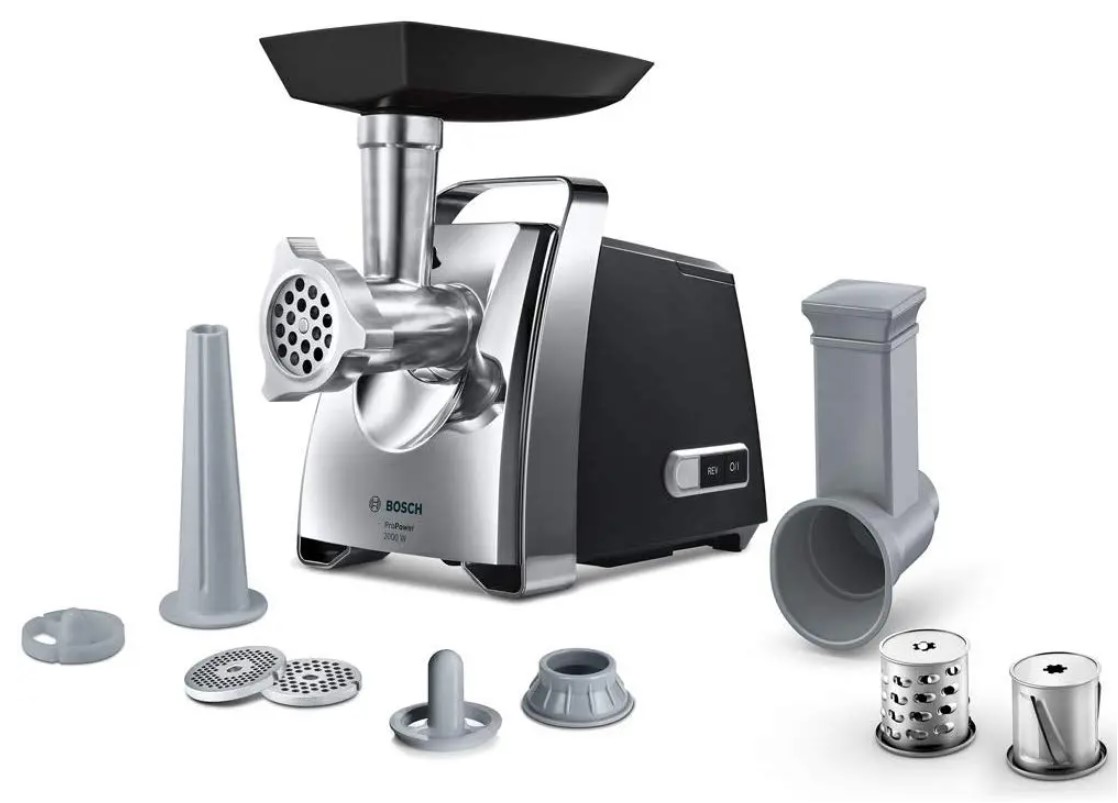 Bosch MFW67440 Multifunctional Meat Grinder, Sausage Maker, Vegetable Cutter, Imported from Germany, 12 Month Warranty