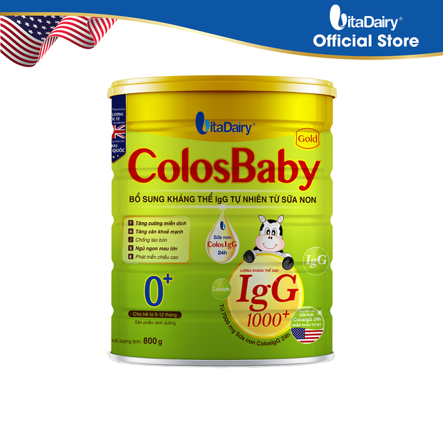 Sữa non Colosbaby Gold 0+/1+/2+ 800g giúp bé tăng cân