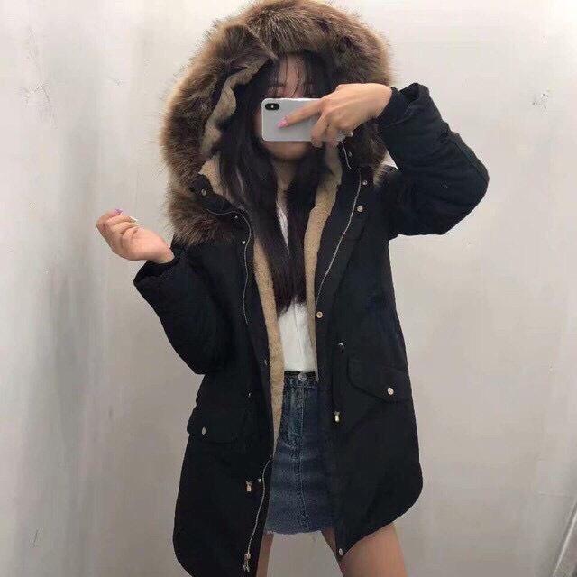 ∋❉  ÁO PARKA NỮ LÓT LÔNG DÂY RÚT EO SIÊU ĐẸP