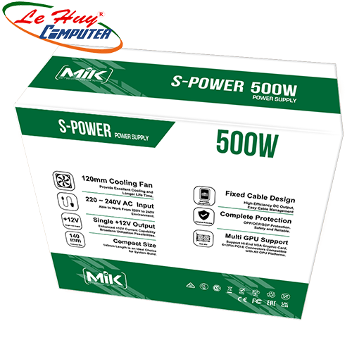Nguồn máy tính mik s-power 500w