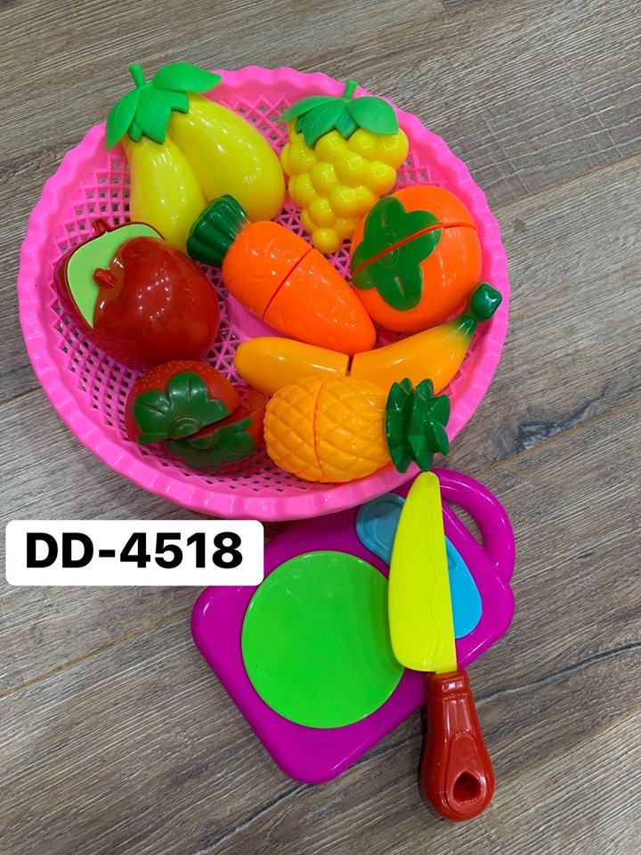 bộ đồ chơi cắt hoa quả kèm rổ