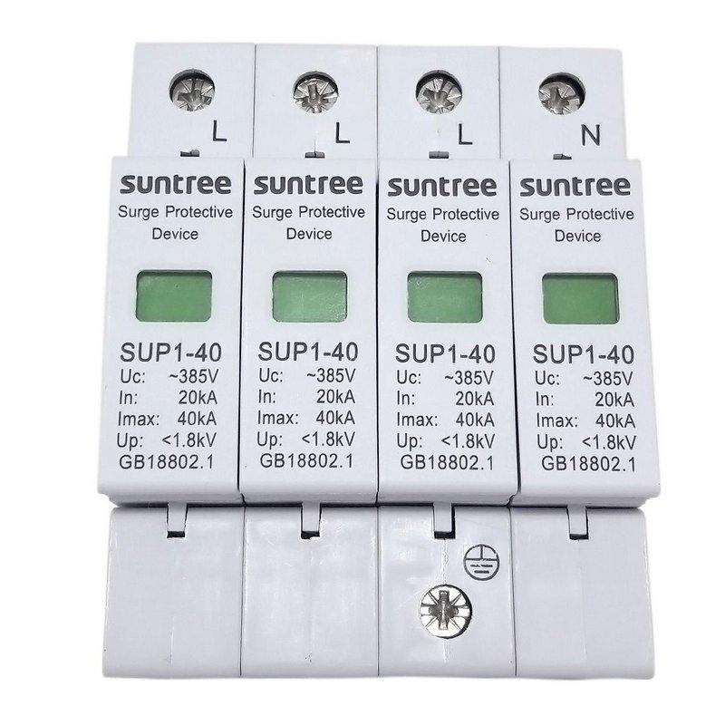 [HCM]Thiết bị chống sét lan truyền AC 3 pha 380VAC bảo vệ hệ thống điện 3 phase nhà máy cắt lọc sét AC chống sét 3 pha - SUP1-40 3P 4P 40kA