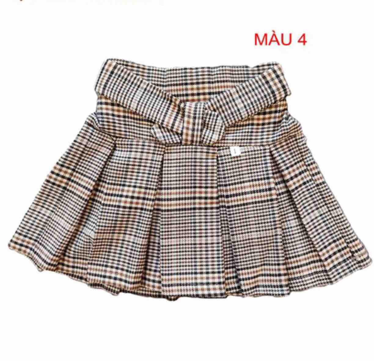 Chân váy kẻ dễ thương cho bé gái