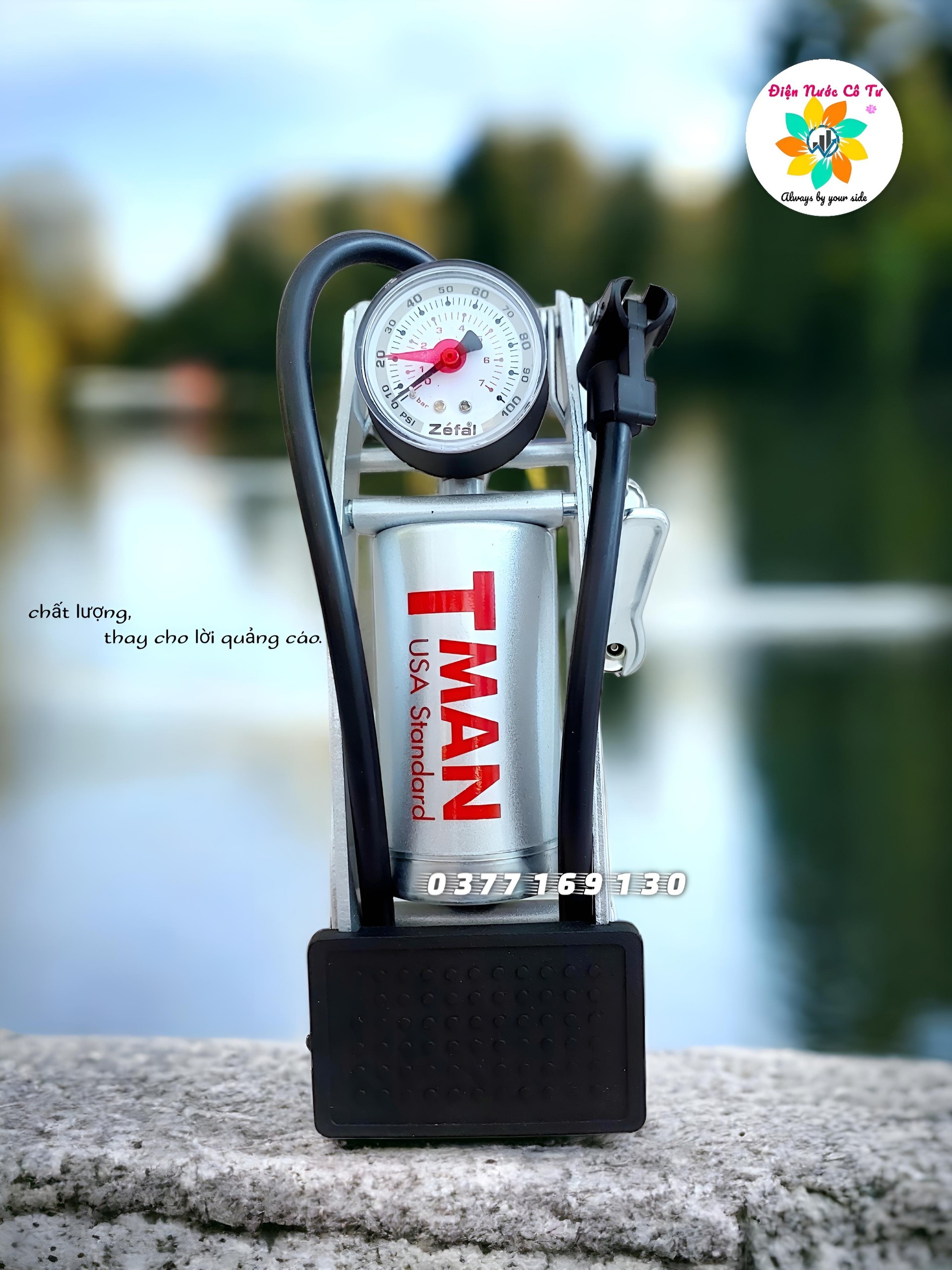 Bơm xe đạp xe máy 1 pistol cao cấp tman usa standard - bơm xe đạp xe máy ô tô
