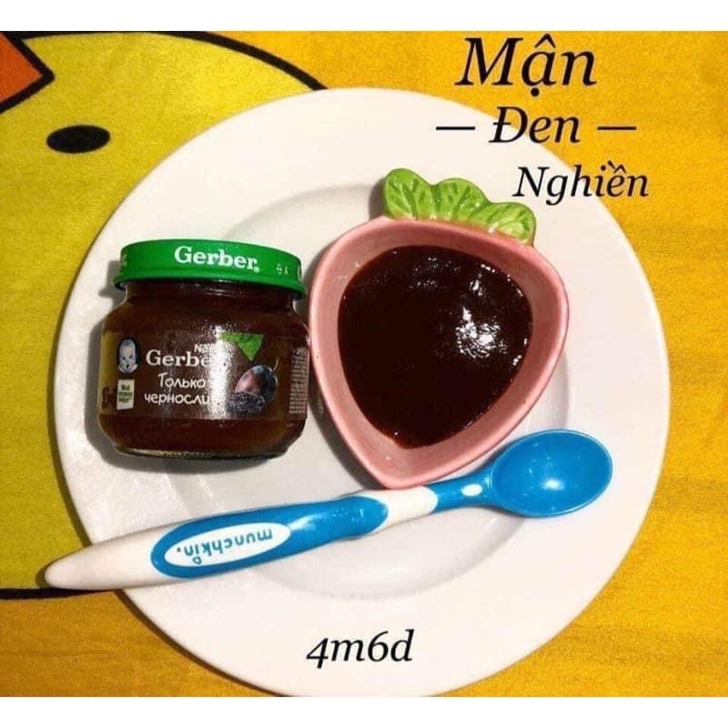 DATE 7/2023 Mận đen nghiền Gerber cho bé từ 4 tháng