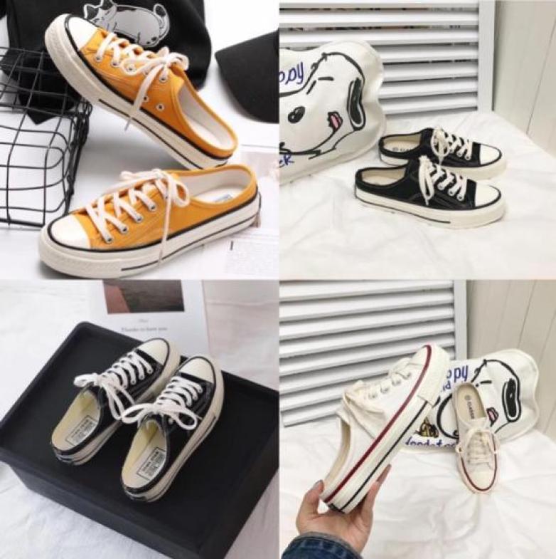 Giày sục nữ trơn siêu hot - giày nữ sneaker giày thể thao nữ giày bata nữ giày vải nữ màu đen vàng giá rẻ dưới 100k thời trang hàn quốc bts fashion hot chất siêu đẹp cho học sinh đi chơi đi học giá rẻ