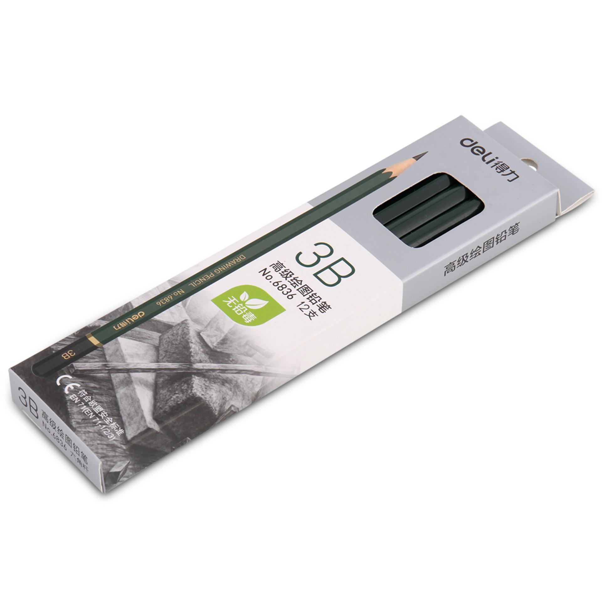 (1 Hộp 12 Cây) Bút chì Lục Giác 3B Deli 6836