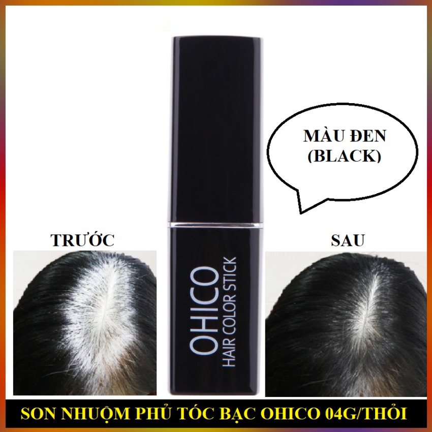 Thỏi Son Phủ Bạc Màu Đen (Black) Tạm Thời 4g/Thỏi OHICO
