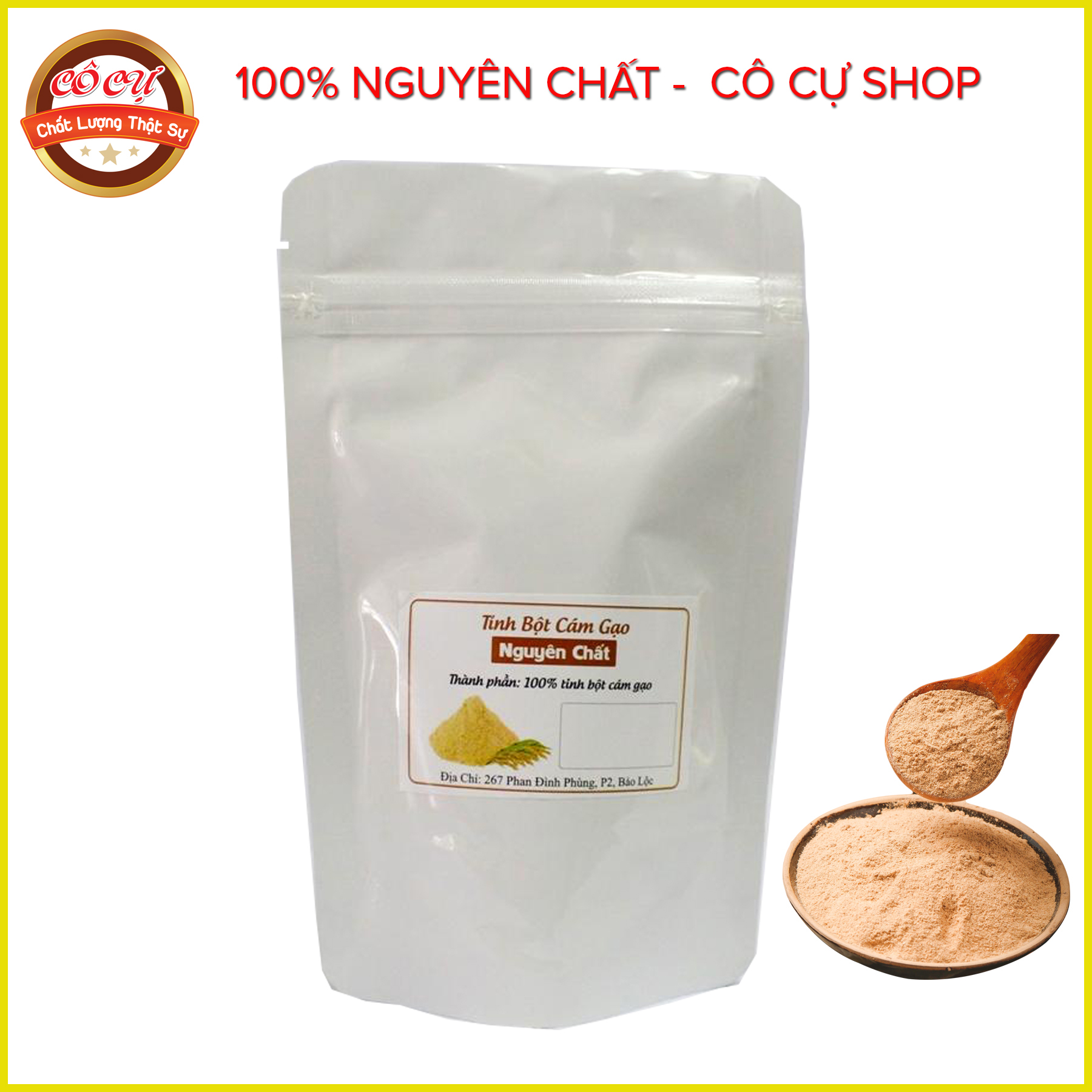 Bột cám gạo nguyên chất Cô Cự 100gr