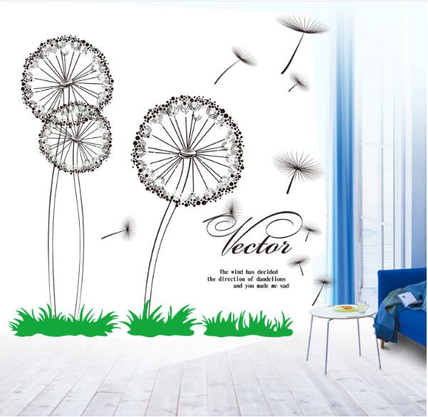 [HCM]Decal trang trí Bồ Công Anh lớn Vector