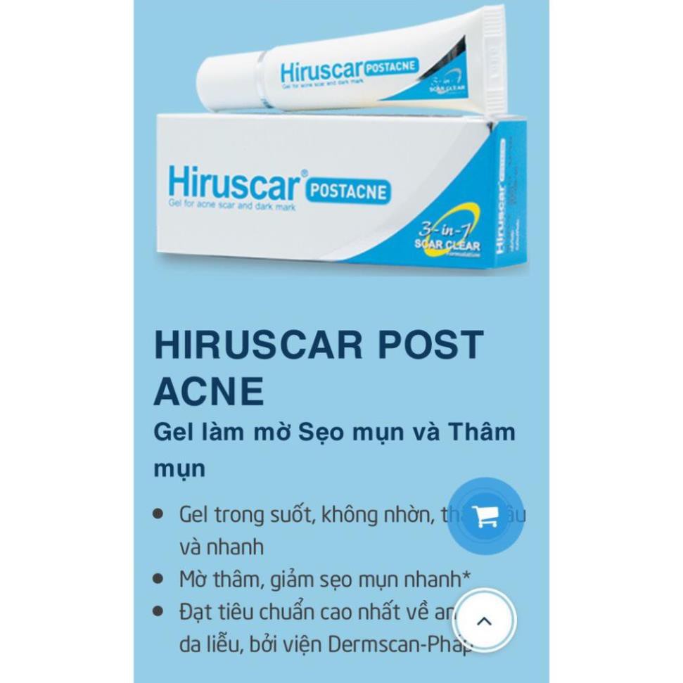 [GIÁ GỐC] Hiruscar Post Acne – Gel làm mờ thâm mụn