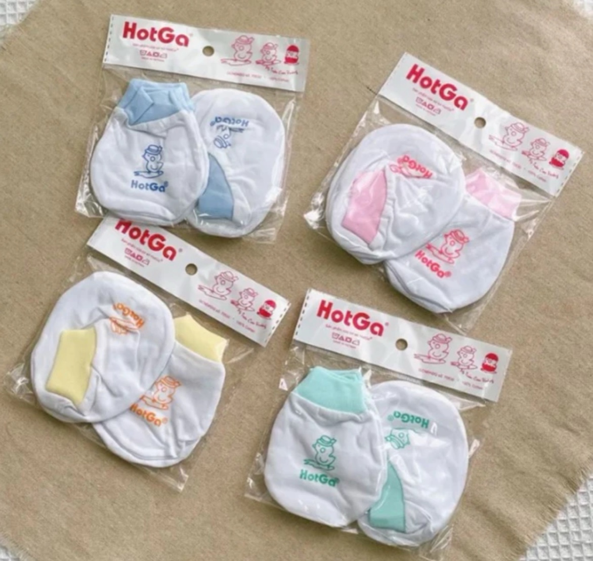 Set bao tay bao chân thun cho bé sơ sinh chất cotton