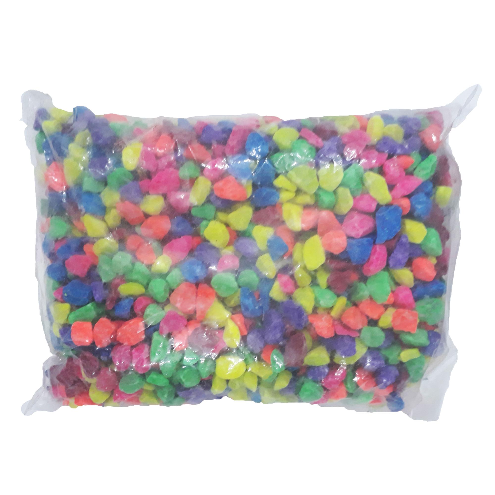 550g Sỏi Màu Viên Nhỏ Trang Trí Sân Vườn, Lót Chậu Cây, Trang Trí Hồ Cá, Bể Cá Thủy Sinh, Hồ 7 Màu, Betta, Terrarium