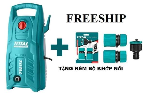 Máy phun xịt rửa áp lực cao 1400W Total TGT11316 (tặng Bộ khớp nối Total THWS030301)