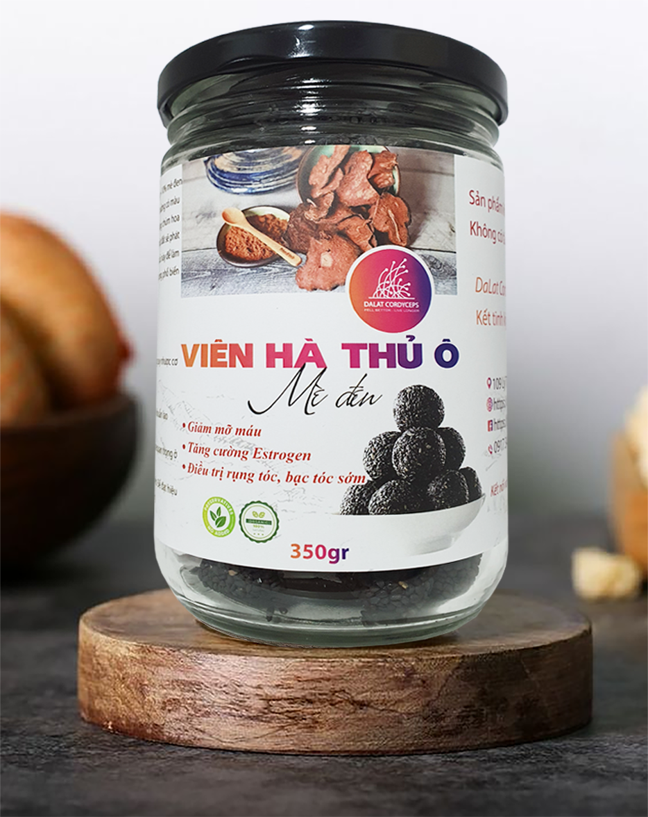 Viên hà thủ ô đỏ mè đen - DaLat Cordyceps
