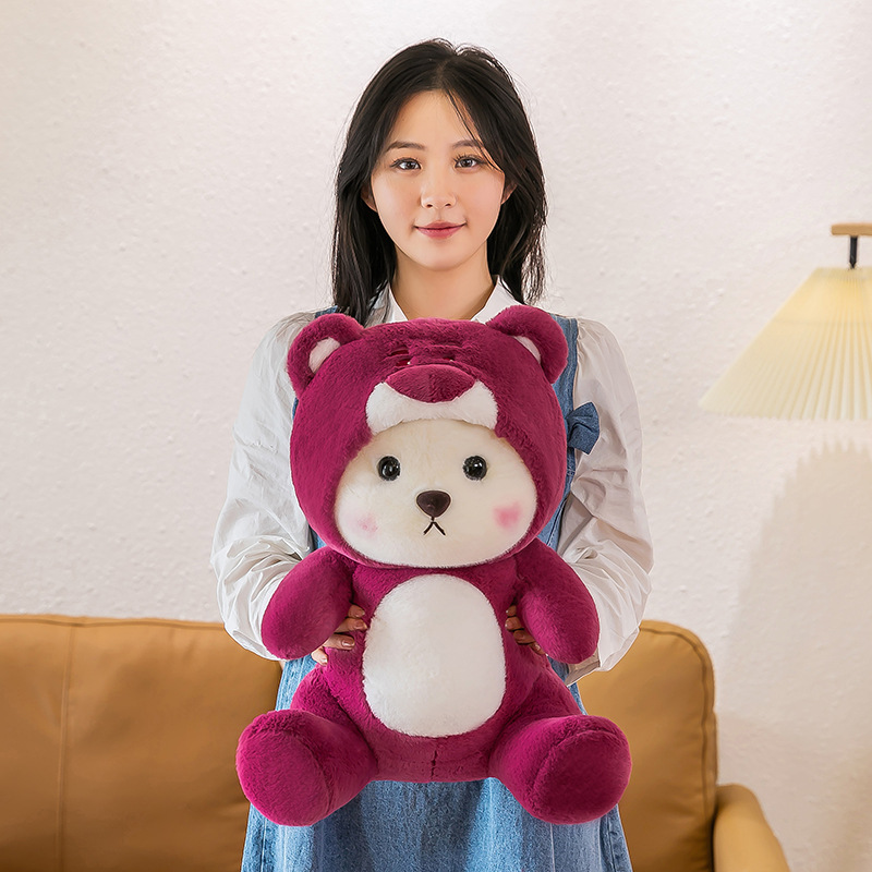 🔥Lena Teddytales!🔥gấu bông Gấu Dâu Cosplay - Gấu bông Lena Bear mặc áo cosplay Gấu Dâu Lotso, Gấu Lena Sang Trọng