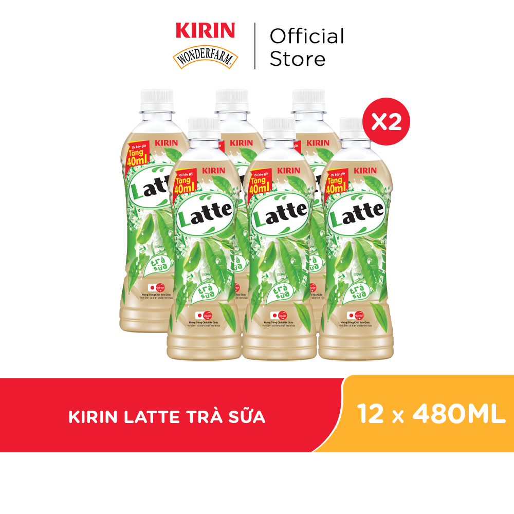 [Duy nhất 25.02 - 28.02]  [Giao hàng Hồ Chí Minh] Combo 2 Lốc 6 - KIRIN Latte Trà Sữa 440ml, 480ml