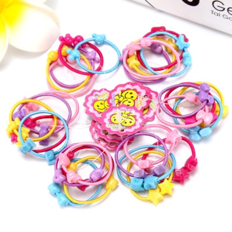 Combo 5 Dây cột tóc  đủ màu cho bé