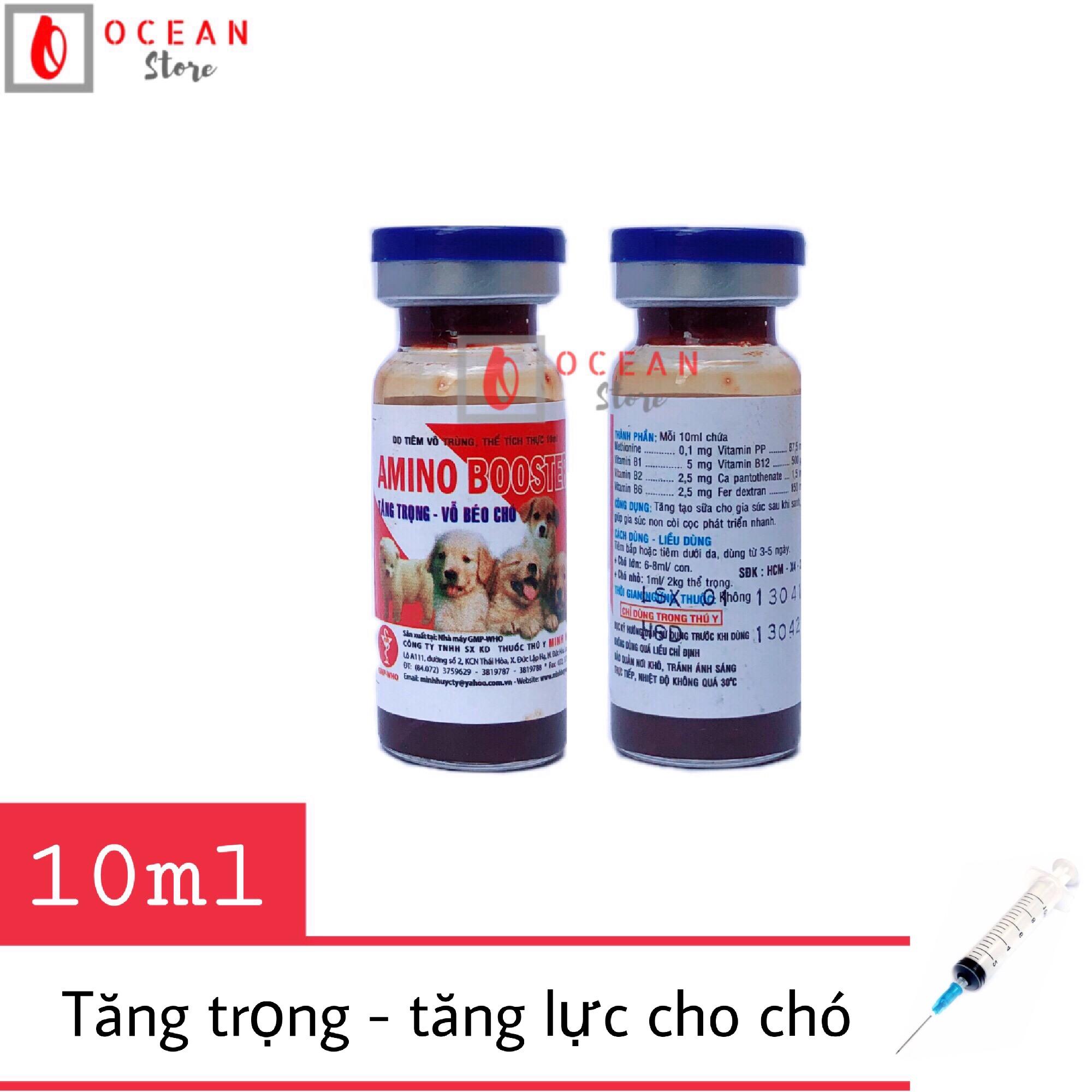 Thuốc tiêm tăng trọng, vỗ béo, tăng tiết sữa cho chó - Thuốc Amino Booster 10ml
