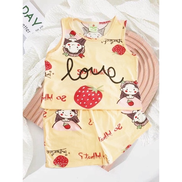 Bộ Sát Nách Bé Gái Size Đại 16-26kg